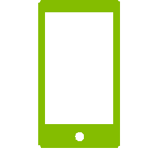 icon on cell phone in green